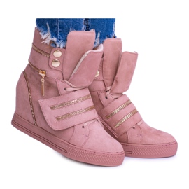 Women's Sneakers Lu Boo On Wedge Pink Fluff