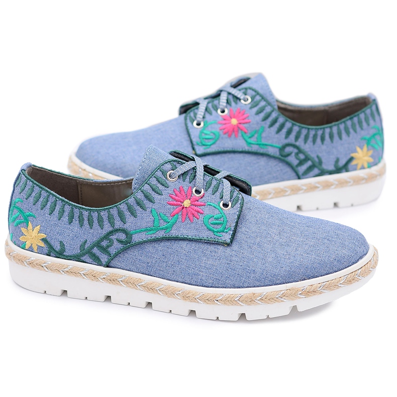 Kylie Crazy | Fashionable Sports Women's Sneakers Flowers Jeans Prim navy blue Kylie Crazy | Fashionable Sports Women's Sneakers Flowers Jeans Prim navy blue