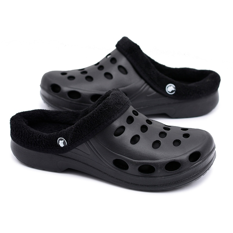 Flameshoes Men's Slippers Warm Sandals Black Kroks Eva