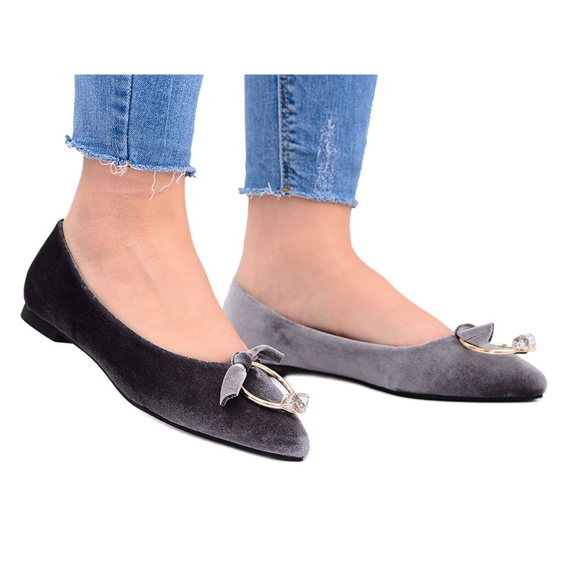 Lu Boo | Gray Velvet Ballerinas Earring Septum grey Lu Boo | Gray Velvet Ballerinas Earring Septum grey