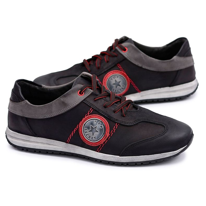 Polbut Men's black sports shoes from Merzio