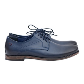 Nikopol Navy Blue Leather Men's Shoes James Nikopol Navy Blue Leather Men's Shoes James