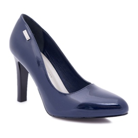 Women's Pumps Lacquered Navy Blue On a Bar Sergio Leone Campbell