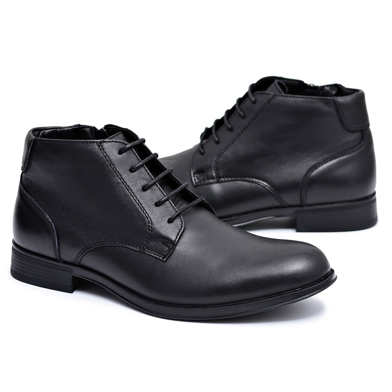 EVE Men's Boots Leather Black Artemigo shoes EVE Men's Boots Leather Black Artemigo shoes