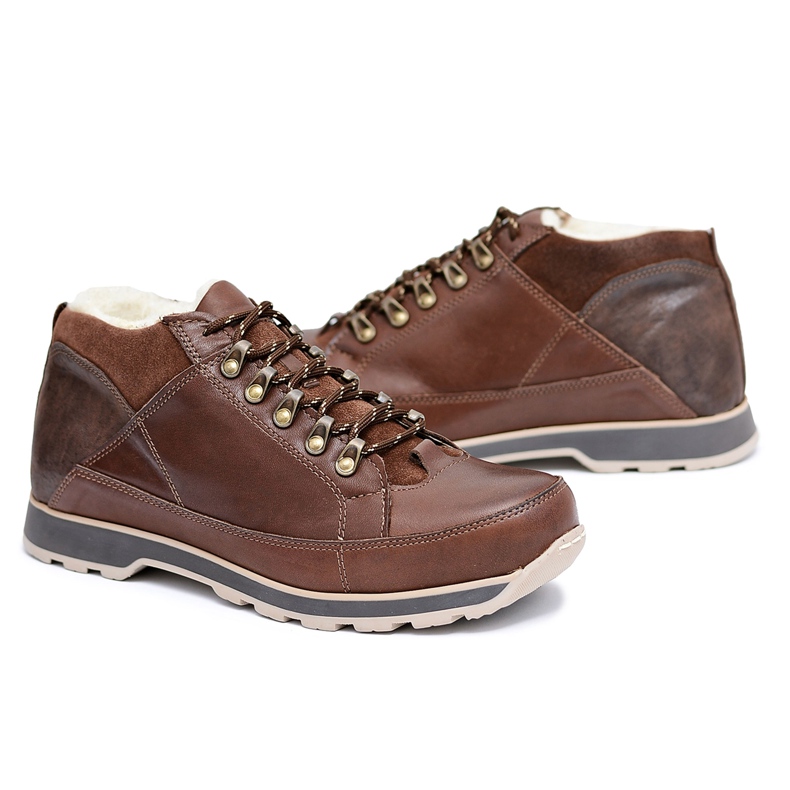 KOMODO Men's Brown Warm Shoes Trafer