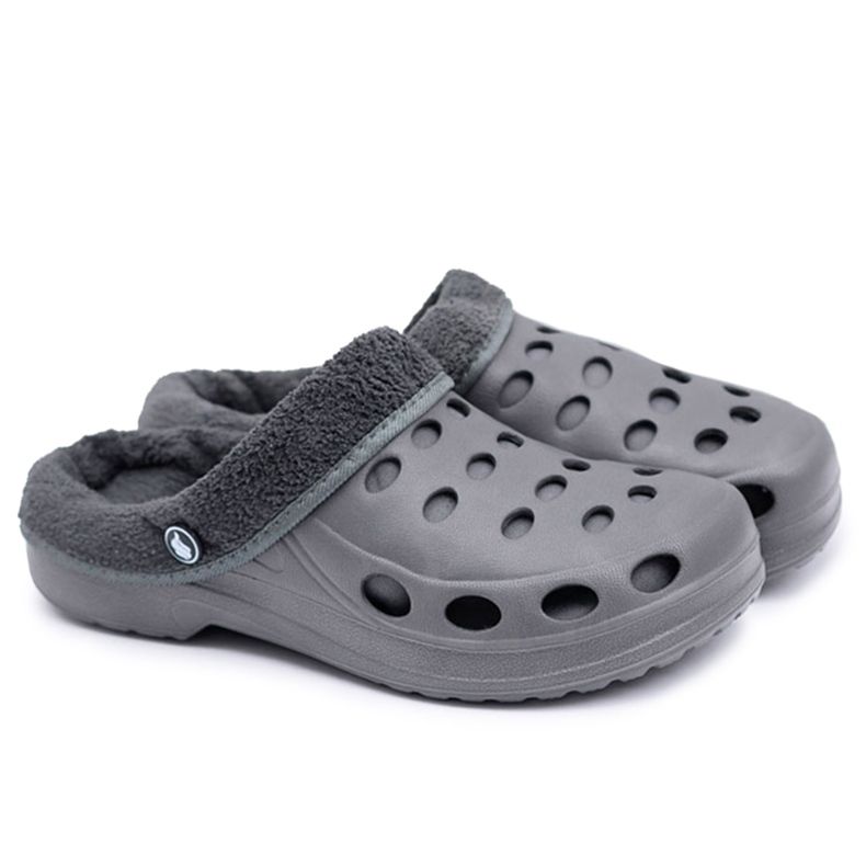 Flameshoes Men's Slippers Warm Sandals Gray Kroksy Eva grey