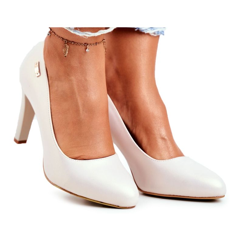 Pumps for women Pearl Beige on a Pillar Sergio Leone Campbell Pumps for women Pearl Beige on a Pillar Sergio Leone Campbell
