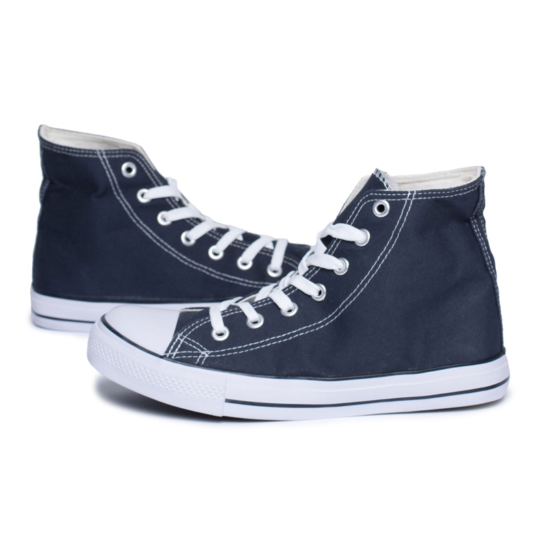 Flameshoes High Navy Blue Men's Fresko Sneakers Flameshoes High Navy Blue Men's Fresko Sneakers