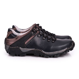Bednarek Polish Shoes Men's Leather Trekking Shoes Filippo navy blue Bednarek Polish Shoes Men's Leather Trekking Shoes Filippo navy blue