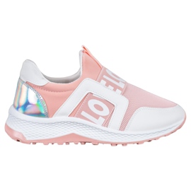 Seastar Slipons On The Love Platform white pink