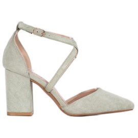 Seastar Green Suede Pumps multicolored