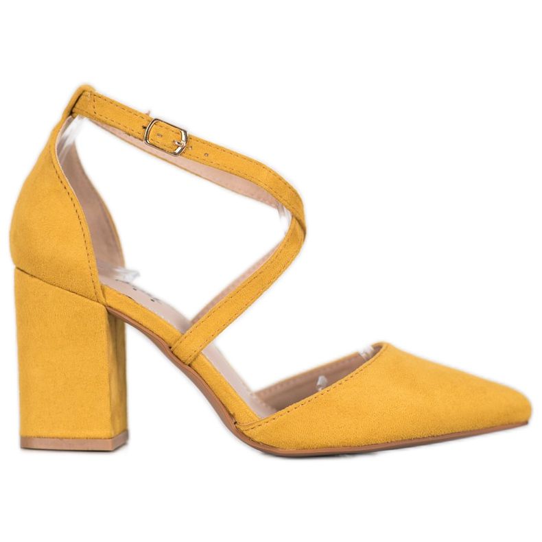 Seastar Mustard Suede Pumps yellow