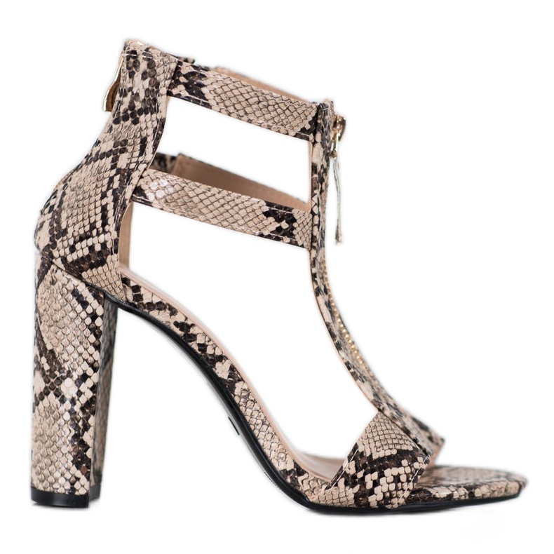 Seastar Sandals With A Zipper beige multicolored