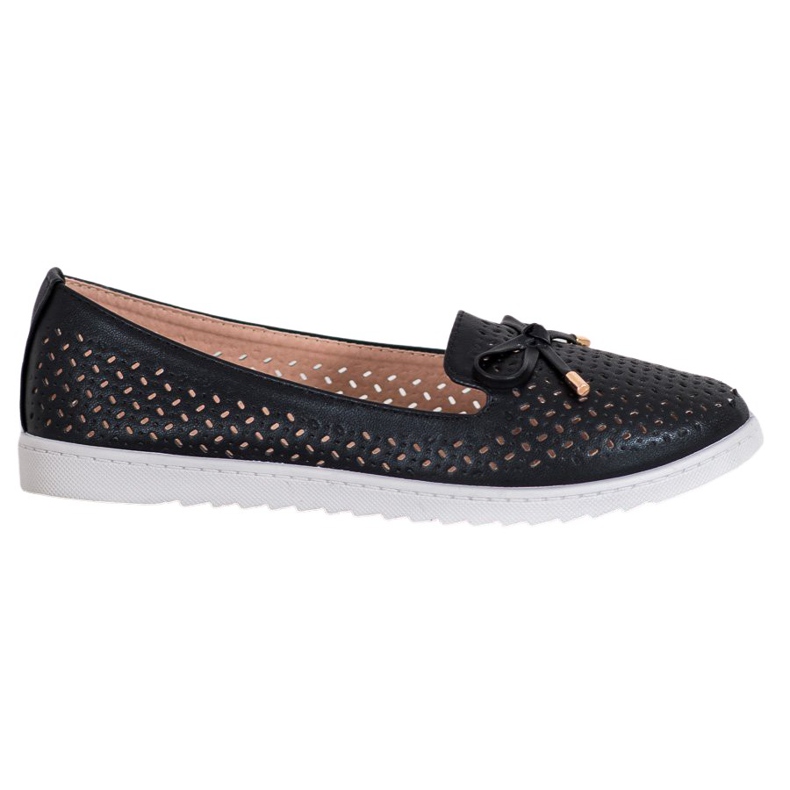 Weide Openwork loafers with glitter black