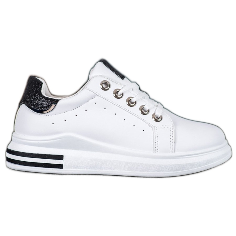 Diamantique Sports Shoes On The Platform white Diamantique Sports Shoes On The Platform white
