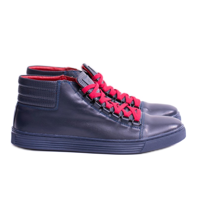 KENT Men's Leather Sneakers Navy Blue Torres KENT Men's Leather Sneakers Navy Blue Torres