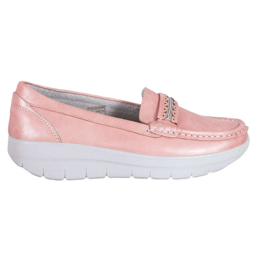 pink platform loafers