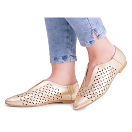 Lu Boo Golden Women's Synthia Slip-On Shoes Lu Boo Golden Women's Synthia Slip-On Shoes