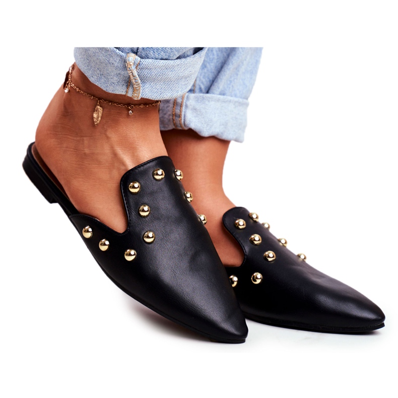 Lu Boo Women's Slippers Mule Seniorita Black