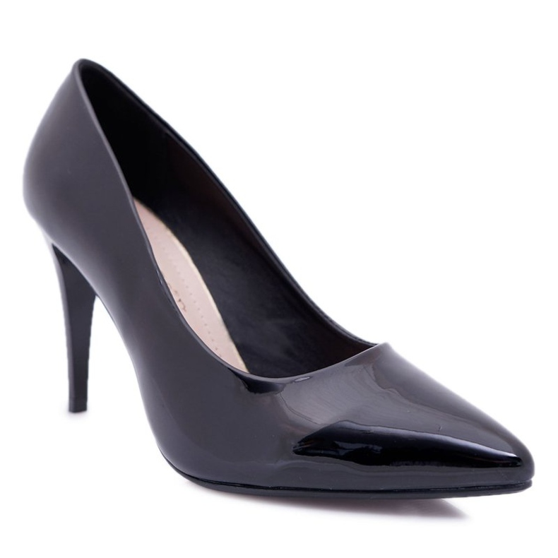 Sergio Leone Lacquered Pumps Stilettos Black Feliciana