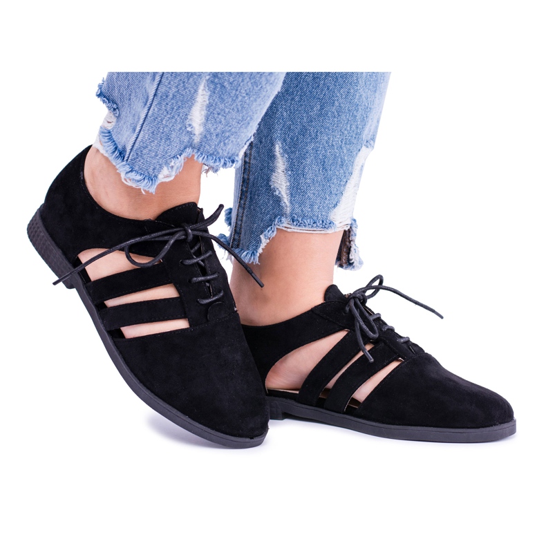 Lu Boo Black Shoes, Cut-outs Passion