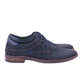 KOMODO Elegant Men's Leather Shoes Santiago Navy Blue KOMODO Elegant Men's Leather Shoes Santiago Navy Blue