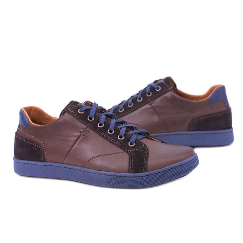 Neex Dark Brown Leather Men's Casual Ender shoes