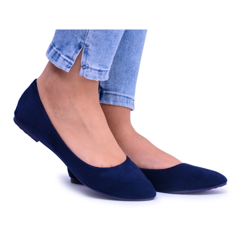SEA Navy Blue Women's Ballerinas Suede Bueno SEA Navy Blue Women's Ballerinas Suede Bueno