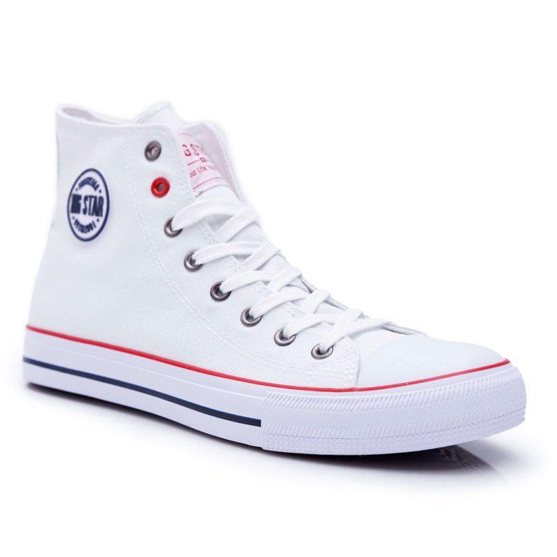 Big Star High Men's White Sneakers T174106 Big Star High Men's White Sneakers T174106