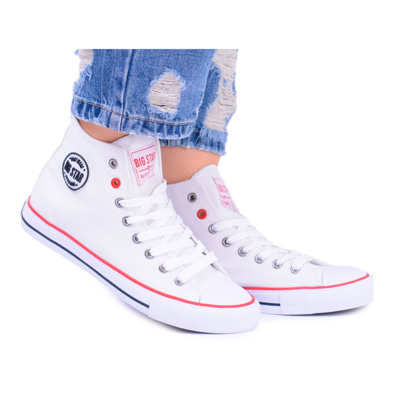 Big Star Women's High White Sneakers T274026