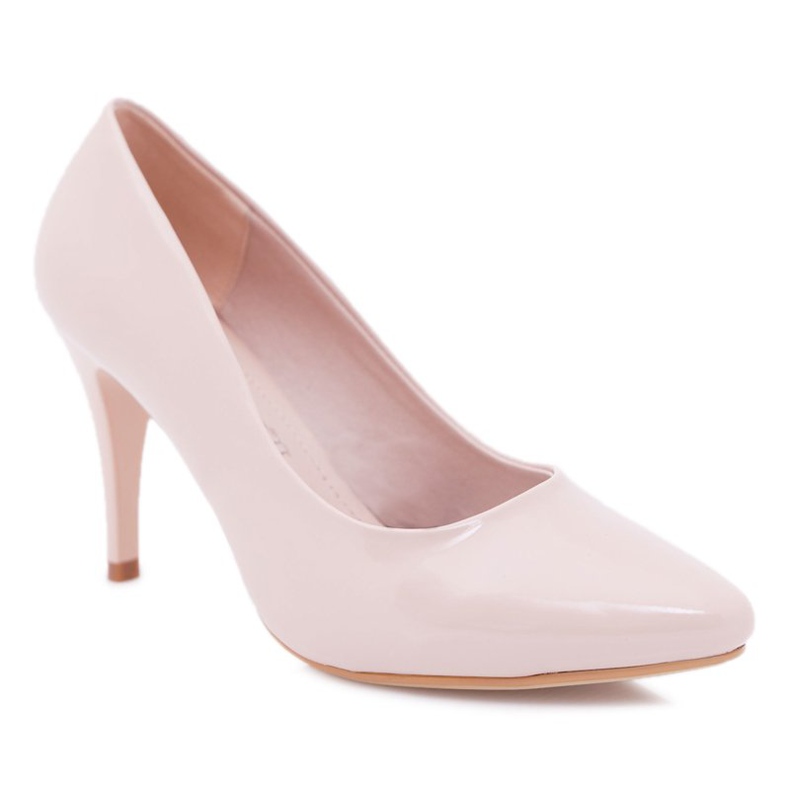 Women's high heels Sergio Leone Lacquered Beige Greca