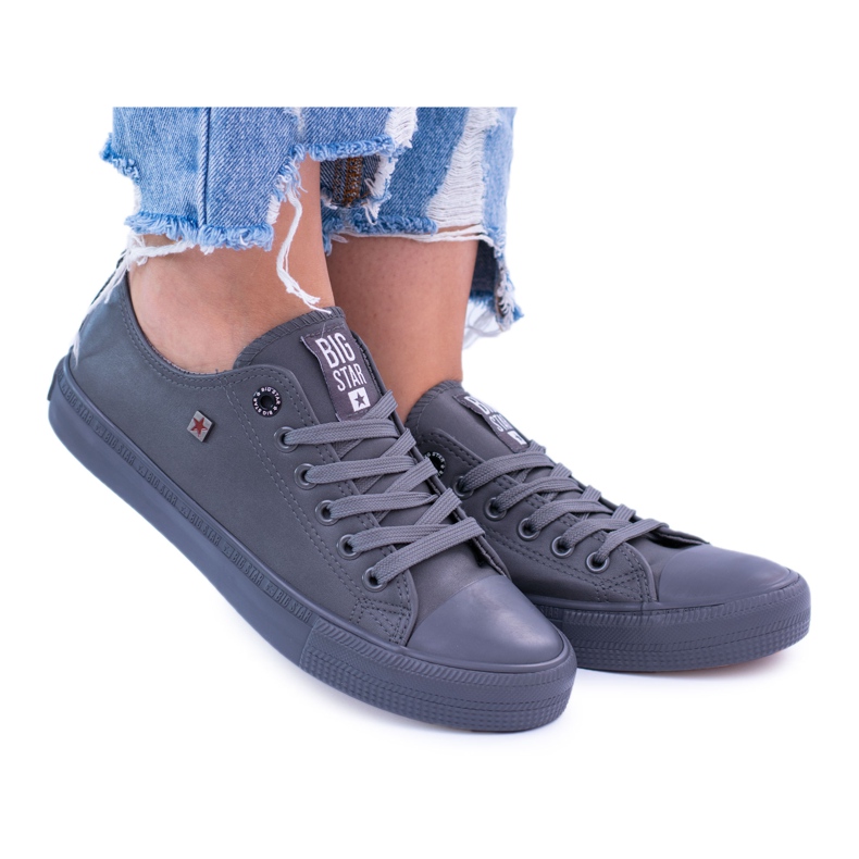 Big Star Women's Gray Sneakers Monokolor BB274743 grey
