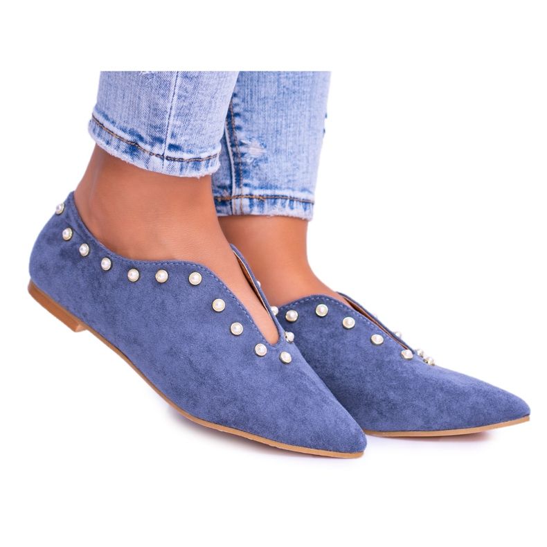 Lu Boo Blue Shoes With Cutouts Merseo Beads