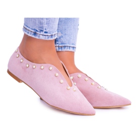 Lu Boo Pink Brogues With Cutouts Beads Merseo
