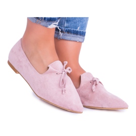 Lu Boo Pink Ballerina In Lordsy Spitz Suede Feliciano