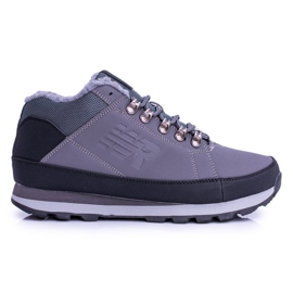 Men's Warm Trekking Shoes Gray Newlans2 grey
