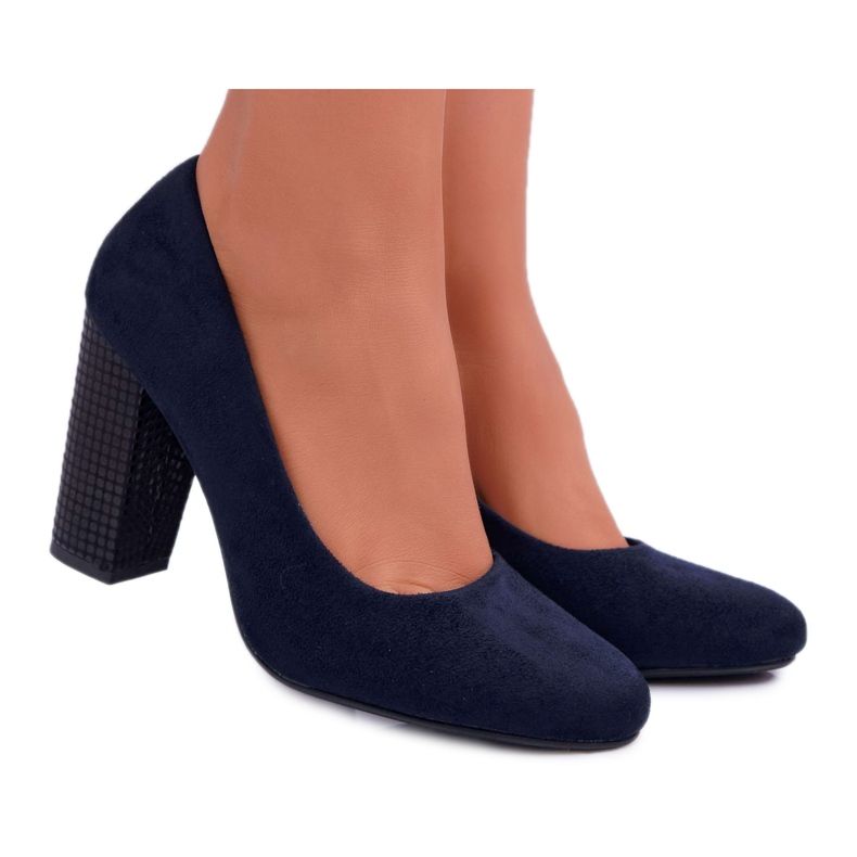 Women's Pumps Sergio Leone PB200 Suede Navy Blue Selva
