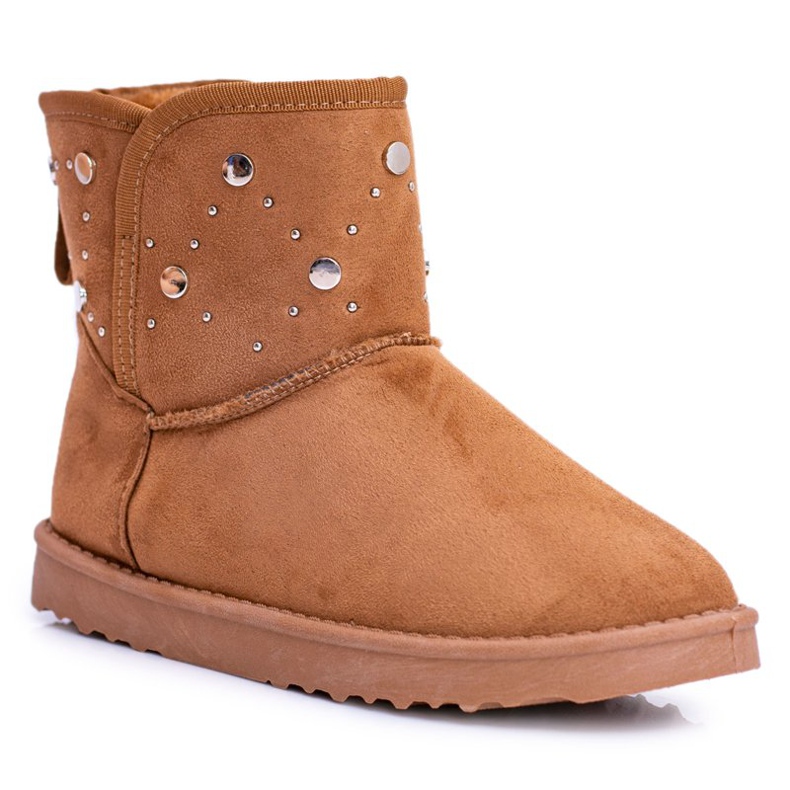 BUGO Women's Warm Snow Boots Suede Camel Biggy brown
