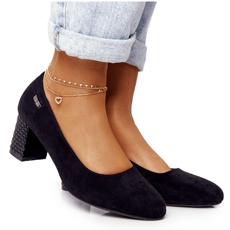 Sergio Leone Black Suede Pumps Selva2