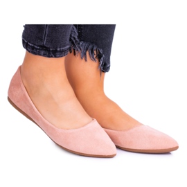 PS1 Pink Women's Ballerinas Suede Dermeno PS1 Pink Women's Ballerinas Suede Dermeno
