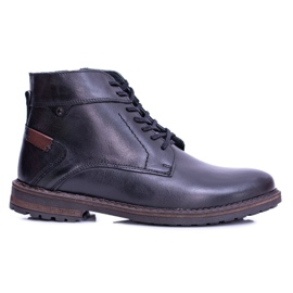 Iguana Men's Black Leather Warm Boots Devenor