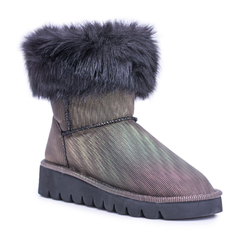 Moow Women's High Snow Boots With Fur Fourrure multicolored yellow