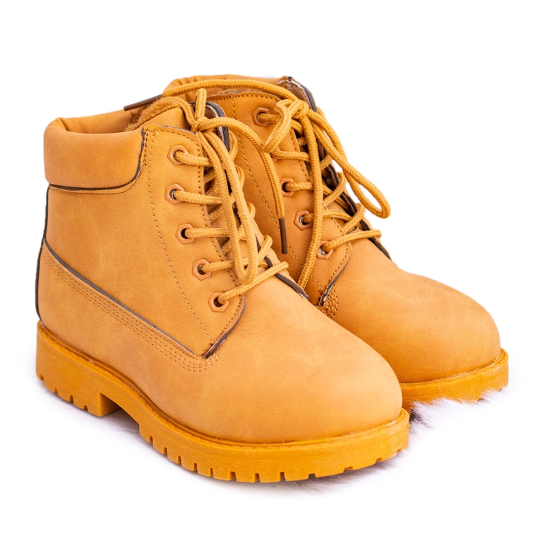 FRROCK Children's Warm Trappers Boots Camel Dexter brown