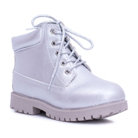 FRROCK Children's Silver Insulated Trappers Dexter Boots FRROCK Children's Silver Insulated Trappers Dexter Boots