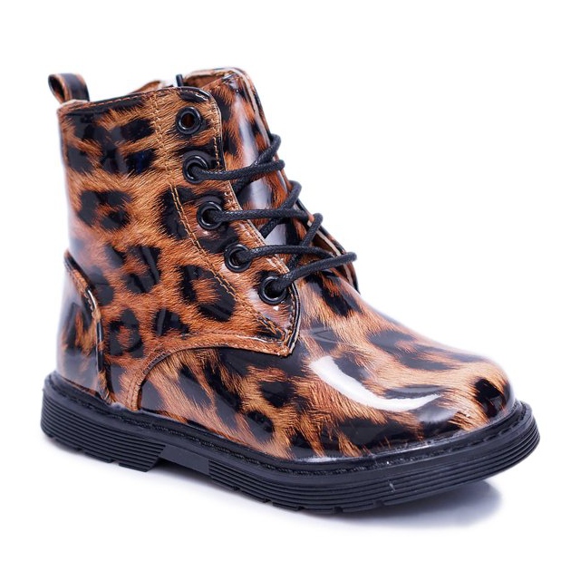 Children's Boots Warmed with Fur Trappers Panterka Darsin brown