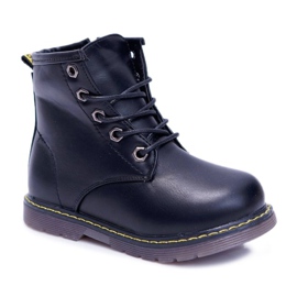 Children's Boots Warmed With Fur Black Ferrero Trappers