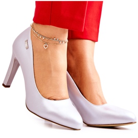 Women's Pumps Pearl Silver on a Pillar Sergio Leone Campbell grey