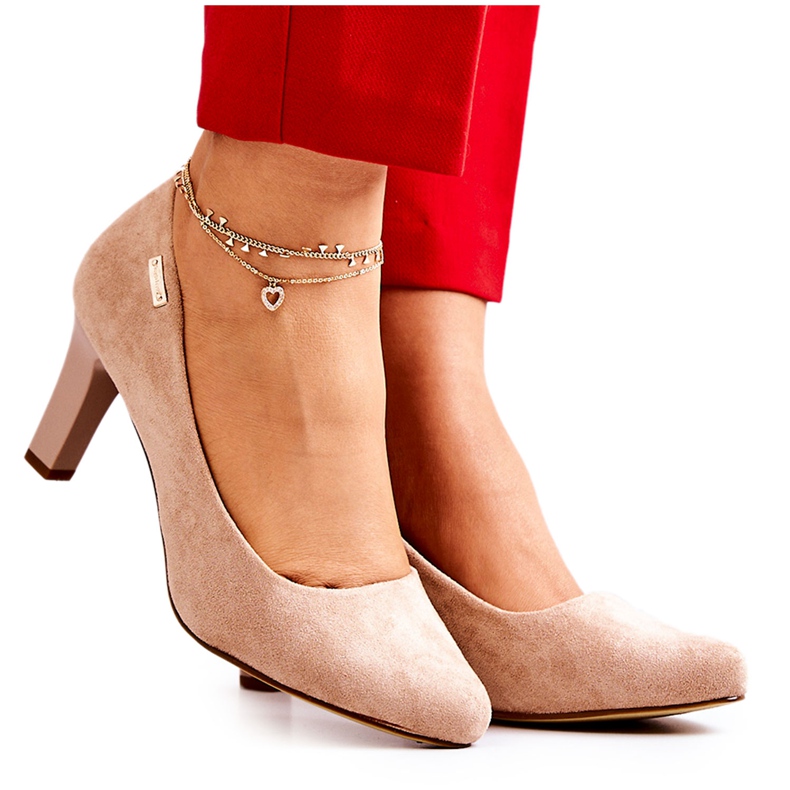 Women's Pumps Sergio Leone Beige Suede Orsola