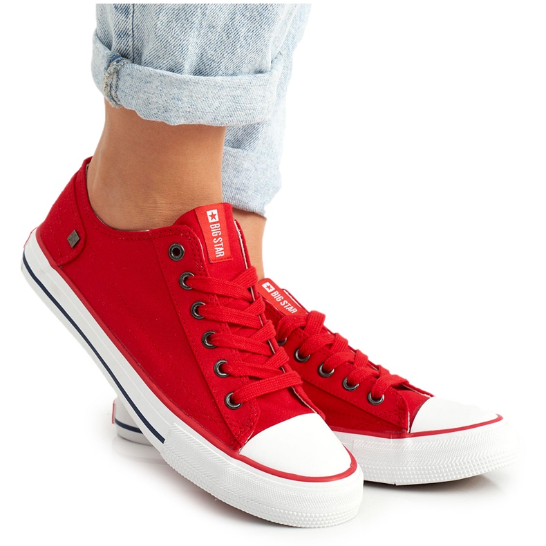 Women's Sneakers Low Big Star Red DD274339 Women's Sneakers Low Big Star Red DD274339