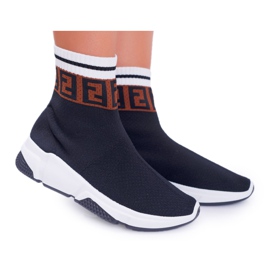 Women's Sport Shoes High Sock Black Press multicolored